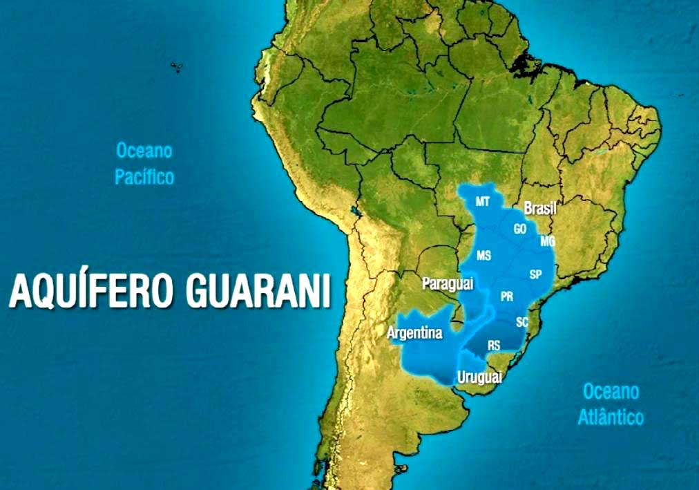Reserva de água no Aquífero Guarani - clique para ampliar