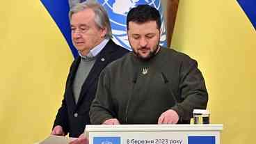 Zelensky se recusa a receber Guterres em Kiev após visita à Rússia