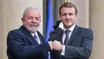 Lula e Macron discutem acordo Mercosul-União Europeia