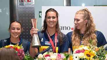 Festa da Seleção Italiana de Vôlei em Milão