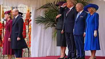 Charles III recebe Trump, em Londres, com pompa e circunstância