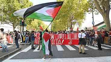 Manifestações na Itália contra bloqueio a flotilha
