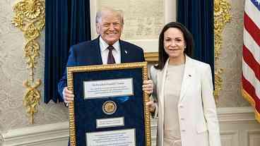 Trump Agradece Medalha do Nobel a Corina Machado