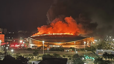 Incêndio no Velódromo do Parque Olímpico