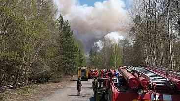 Incêndio em Chernobyl após queda de drone