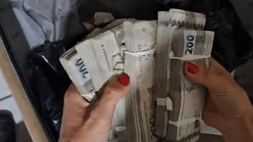 Fraude no INSS: Mala com dinheiro vivo encontrada