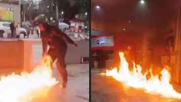 Homem Incendeia Posto Acusando Gasolina Adulterada