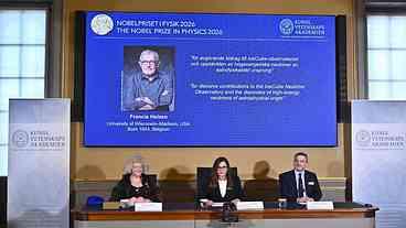 Nobel de Física premia estudo de partículas vindas do espaço