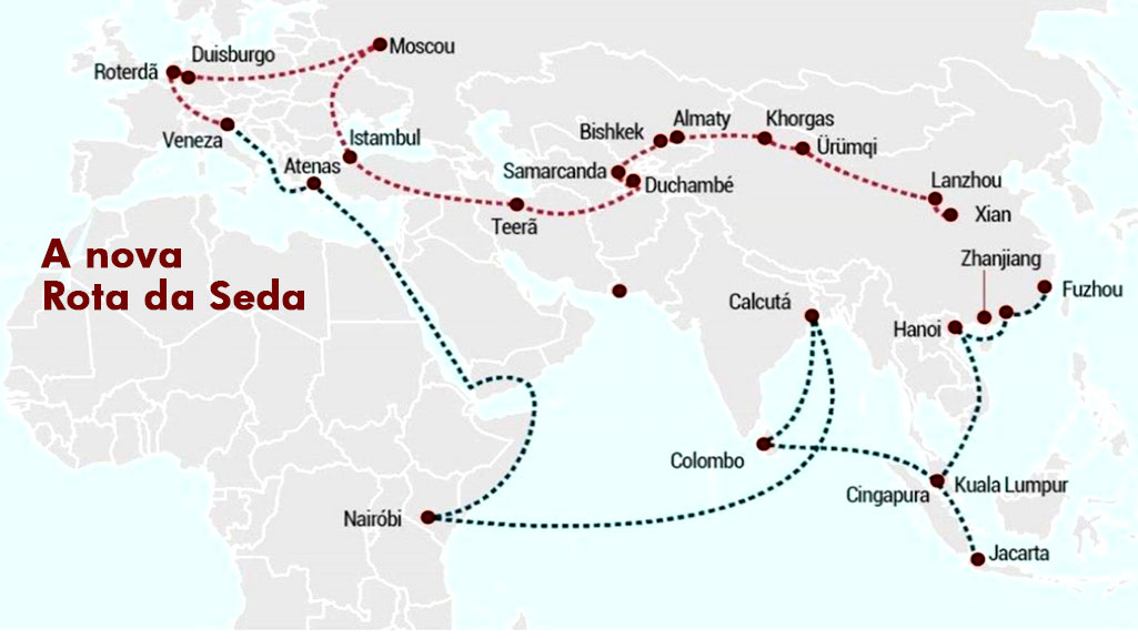 A nova Roda da Seda tende a fortalecer o comércio entre Europa e Ásia