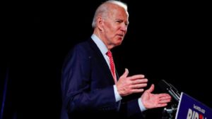 Candidato democrata à Presidência dos EUA, Joe Biden discursa sobre novo coronavírus em Washington