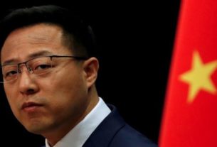 Porta-voz do Ministério das Relações Exteriores da China, Zhao Lijian, durante briefing à imprensa em Pequim
