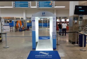 A Rodoviária do Rio passa a contar com boxes para desinfecção viral, instalados nos principais acessos do terminal