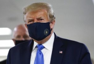 Presidente norte-americano usou máscara pela primeira vez em público em 11 de julho