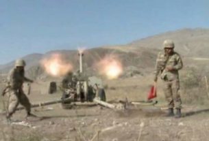 Vídeo divulgado pelo Ministério da Defesa do Azerbaijão na região de Nagorno-Karabakh