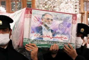 Procissão de funeral ao cientista nuclear iraniano Mohsen Fakhrizadeh